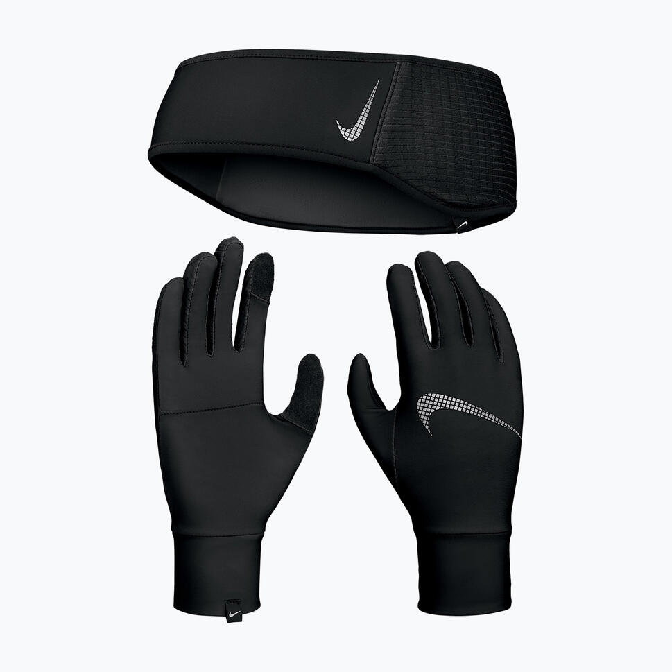 Komplet damski do biegania rękawiczki i opaska Nike Women's Hadband and Glove Se
