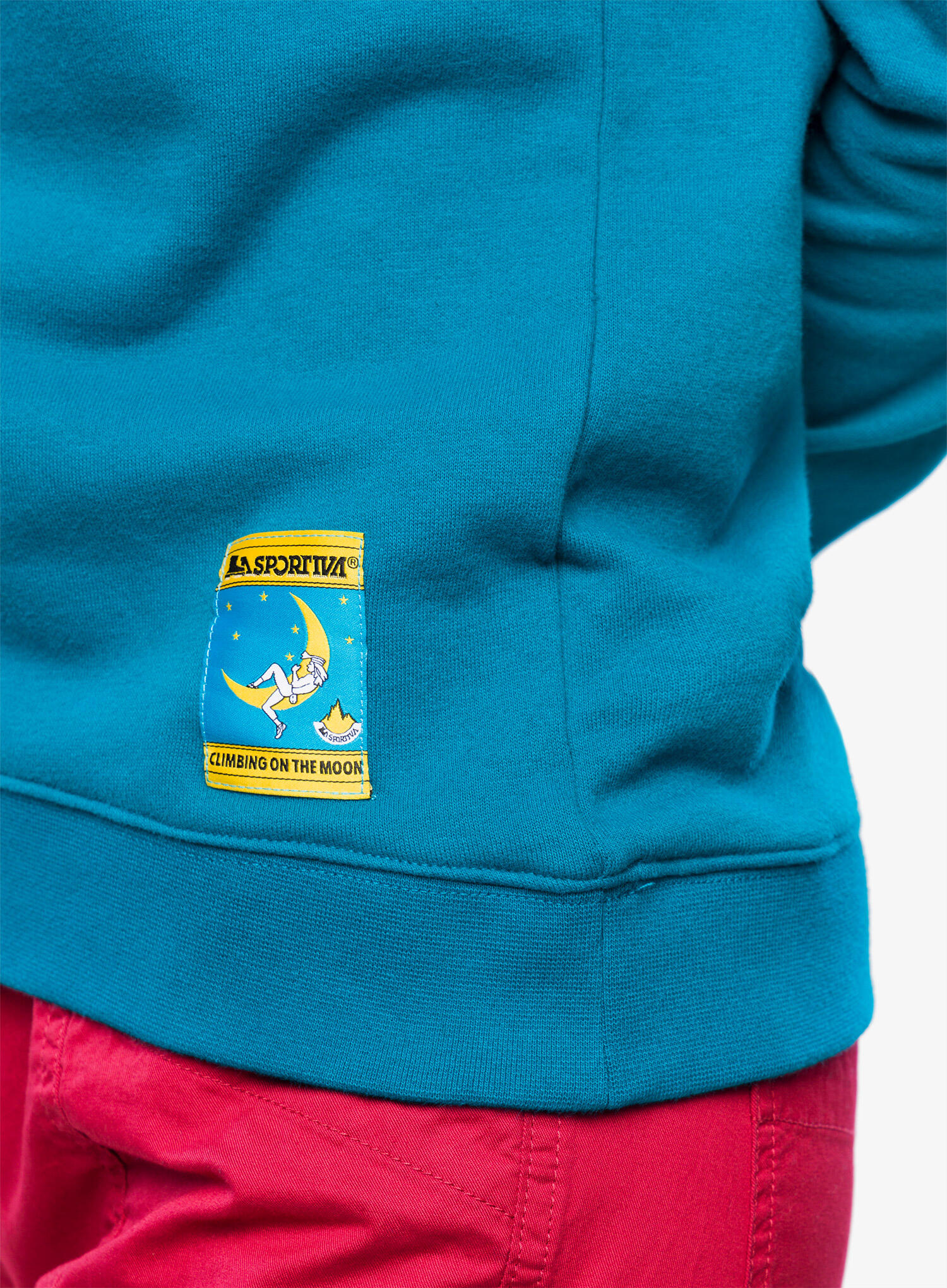 Tee-shirt manches longues La Sportiva Climbing on the Moon bio bleu-jaune 6/7