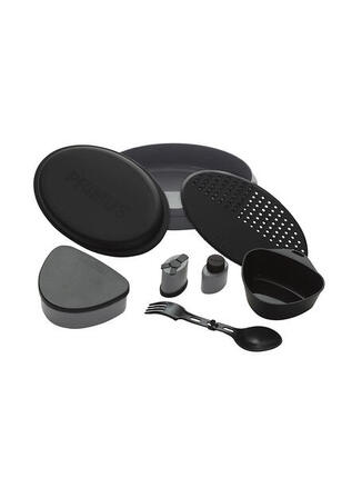 Buiten Camping Plastic Maaltijdset - Zwart