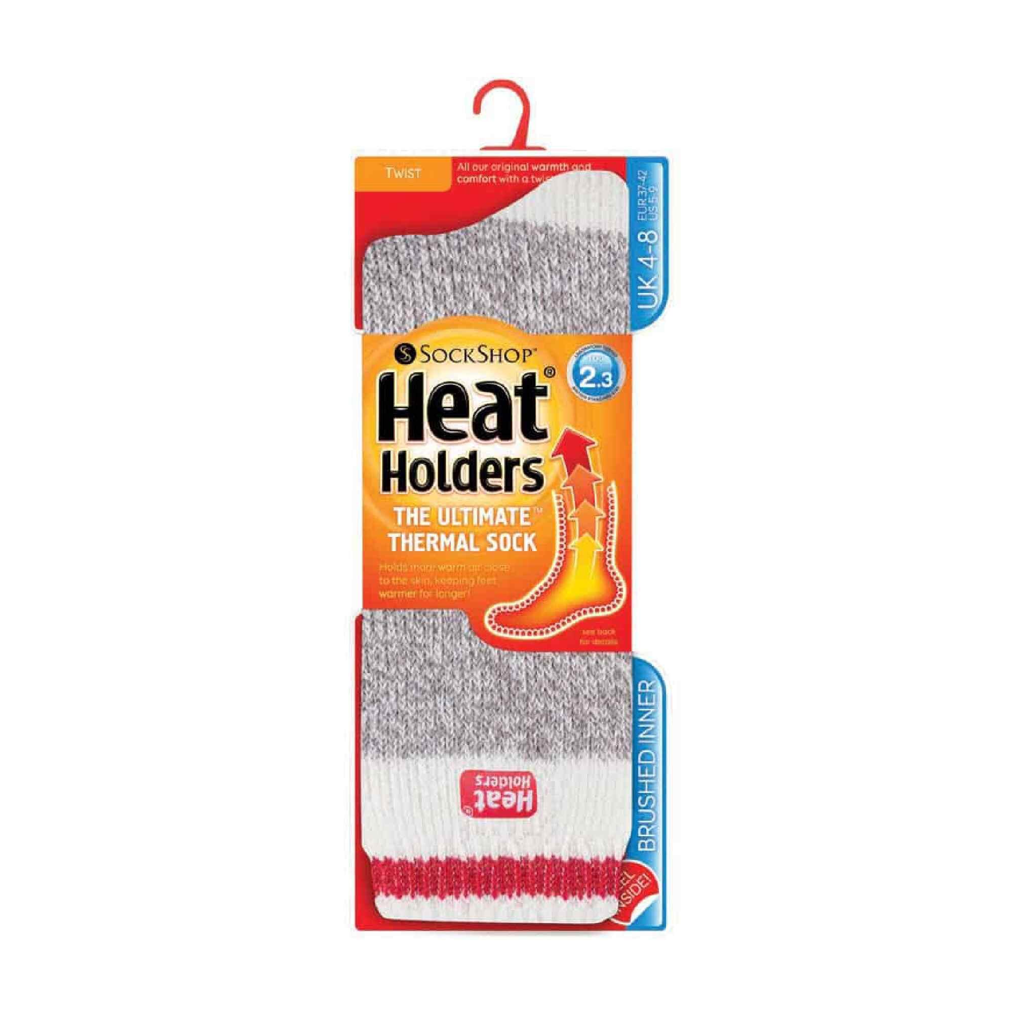 Ladies Twist Patterned Thick Winter Thermal Socks 2/6
