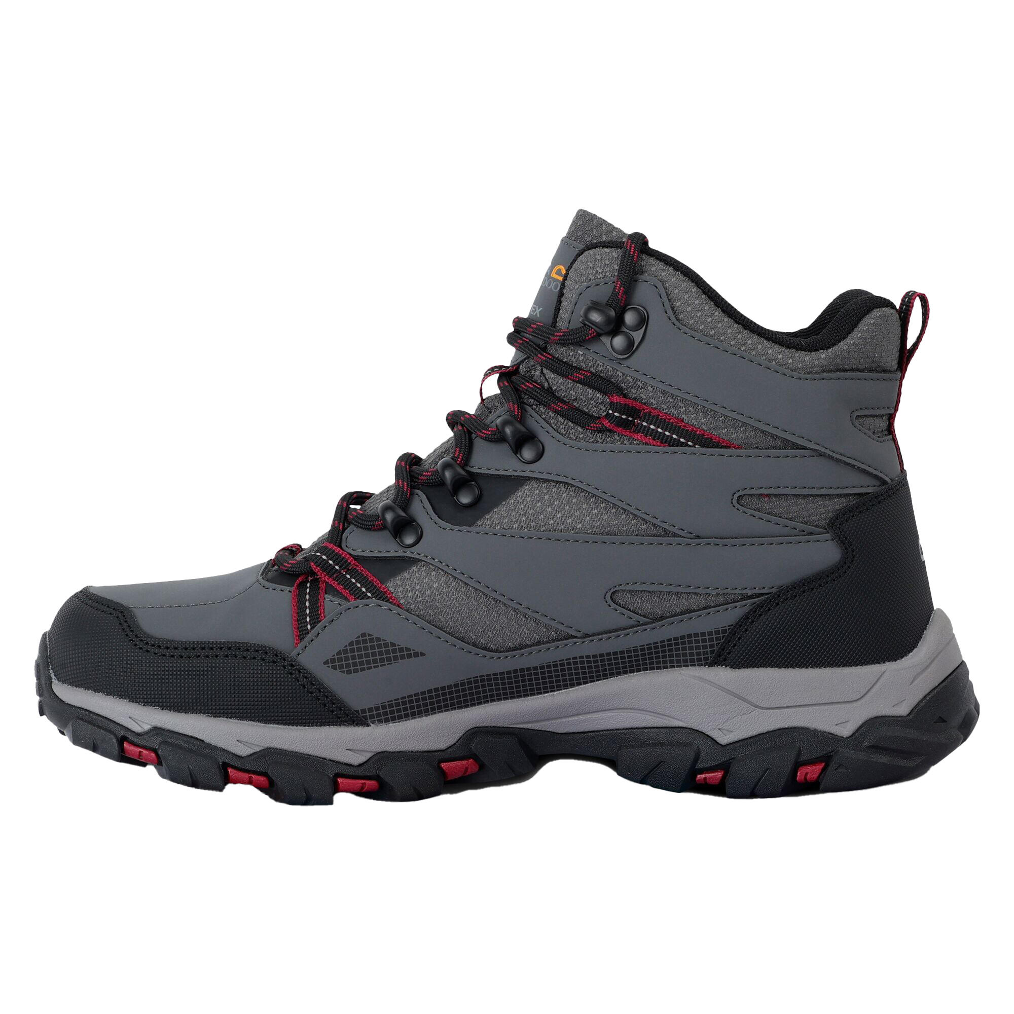 Bottines De Marche HOLCOMBE Femme (Gris Foncé / Bordeaux) 3/5