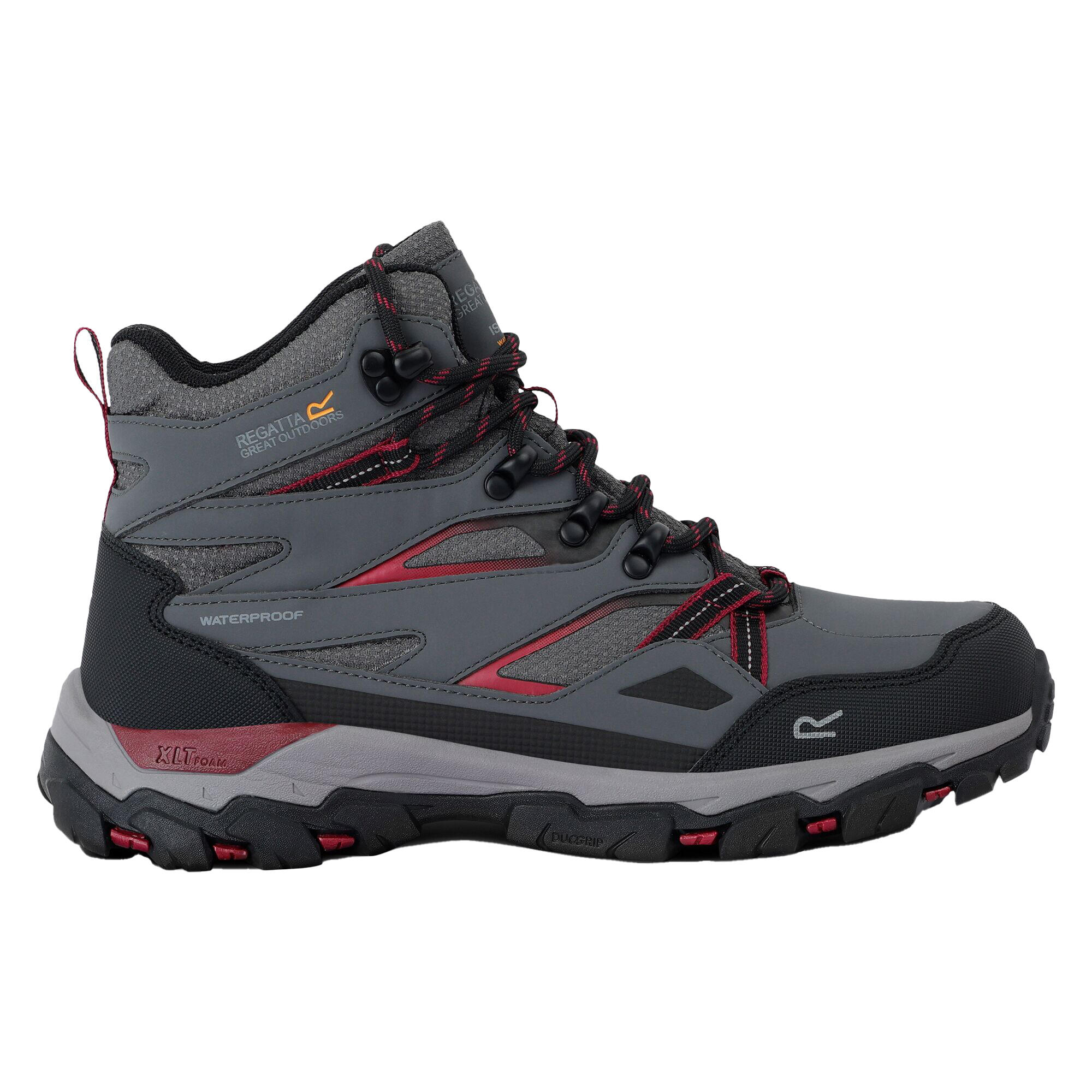 Bottines De Marche HOLCOMBE Femme (Gris Foncé / Bordeaux) 4/5
