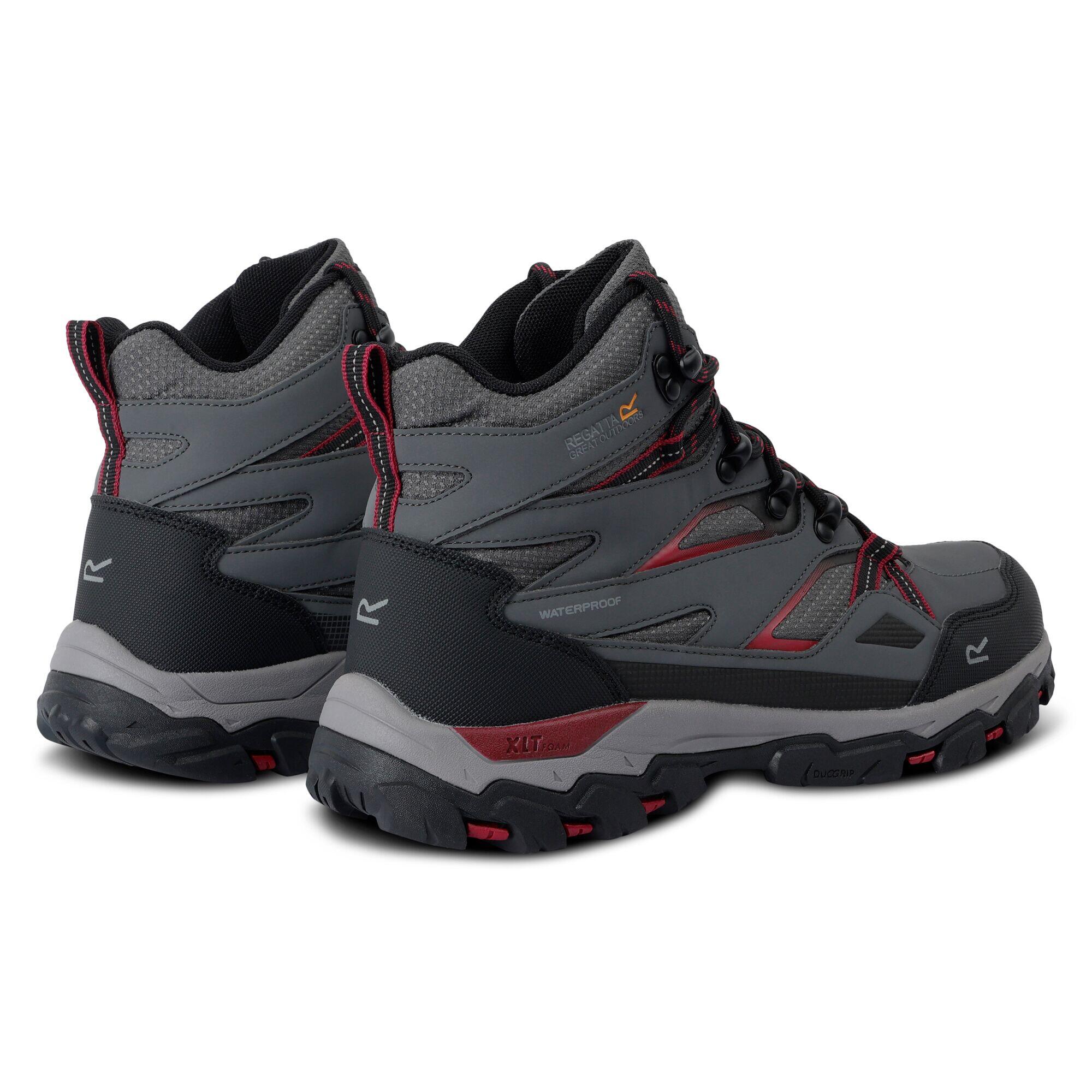 Bottines De Marche HOLCOMBE Femme (Gris Foncé / Bordeaux) 2/5