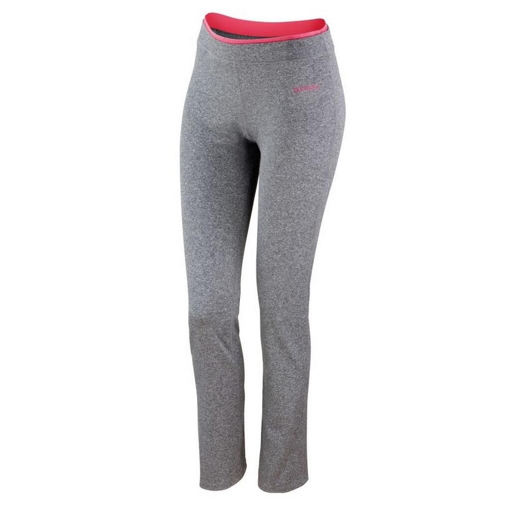 Womens/Ladies Fitness Trousers (Sports Grey/Hot Coral Marl)