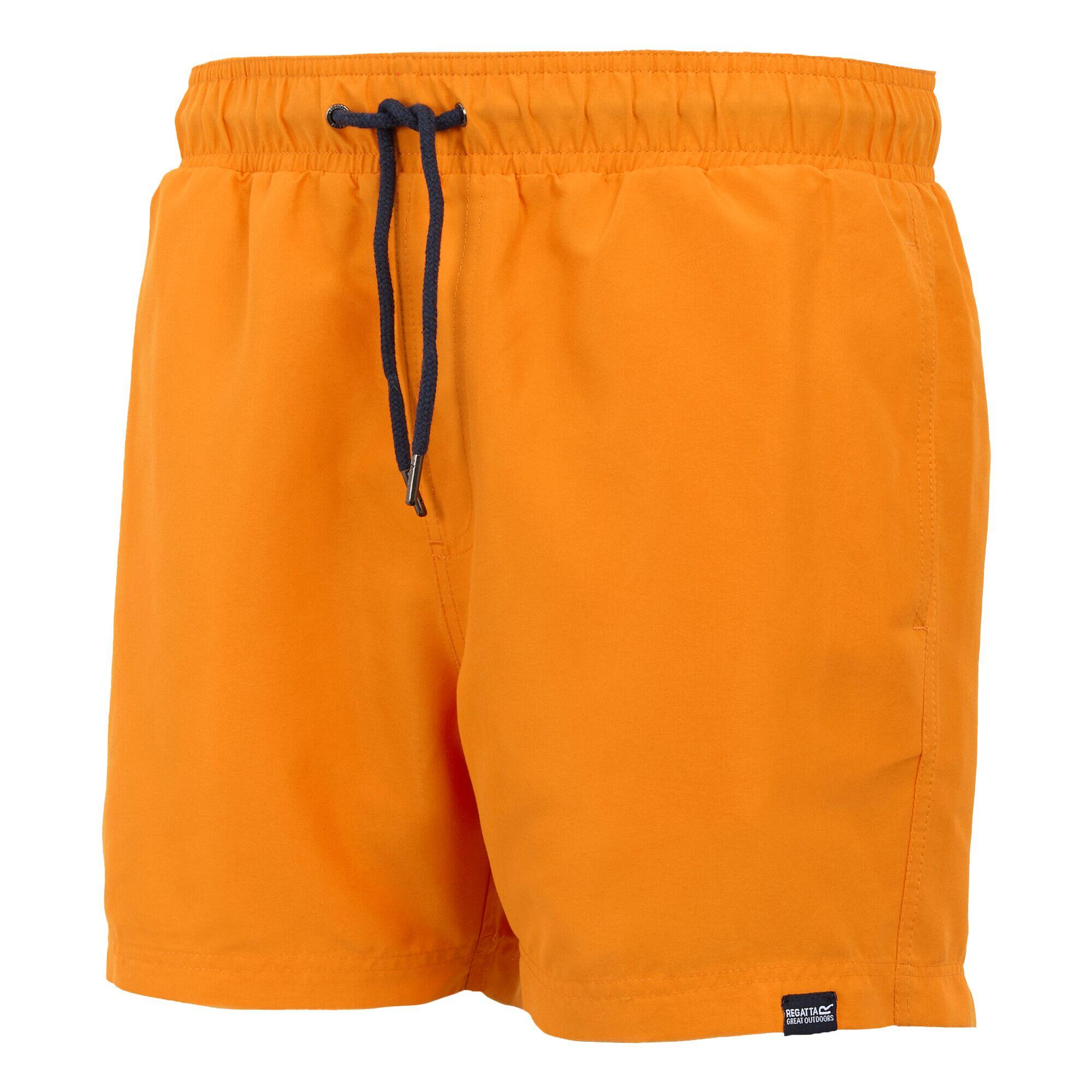 Mens Mawson II Swim Shorts (Celosia Orange/Navy) 3/4