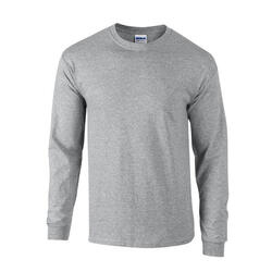Tshirt Manches Longues Motif/style Uni Adulte (Gris)