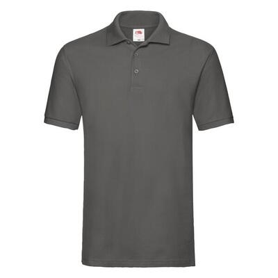 Heren premium polo shirt (licht grafiet)