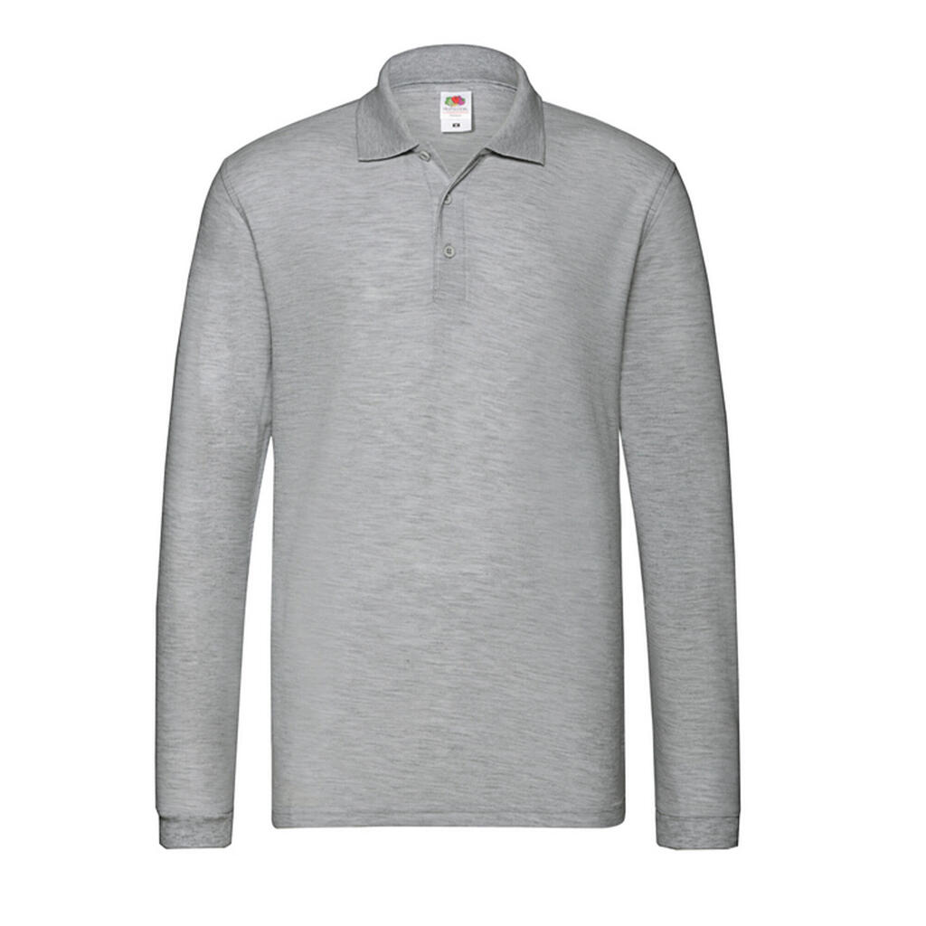 Mens Premium LongSleeved Polo Shirt (Athletic Heather)
