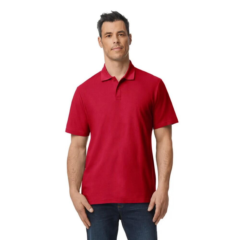 GILDAN Camisa pólo Softstyle Pique para homem Vermelho Cereja