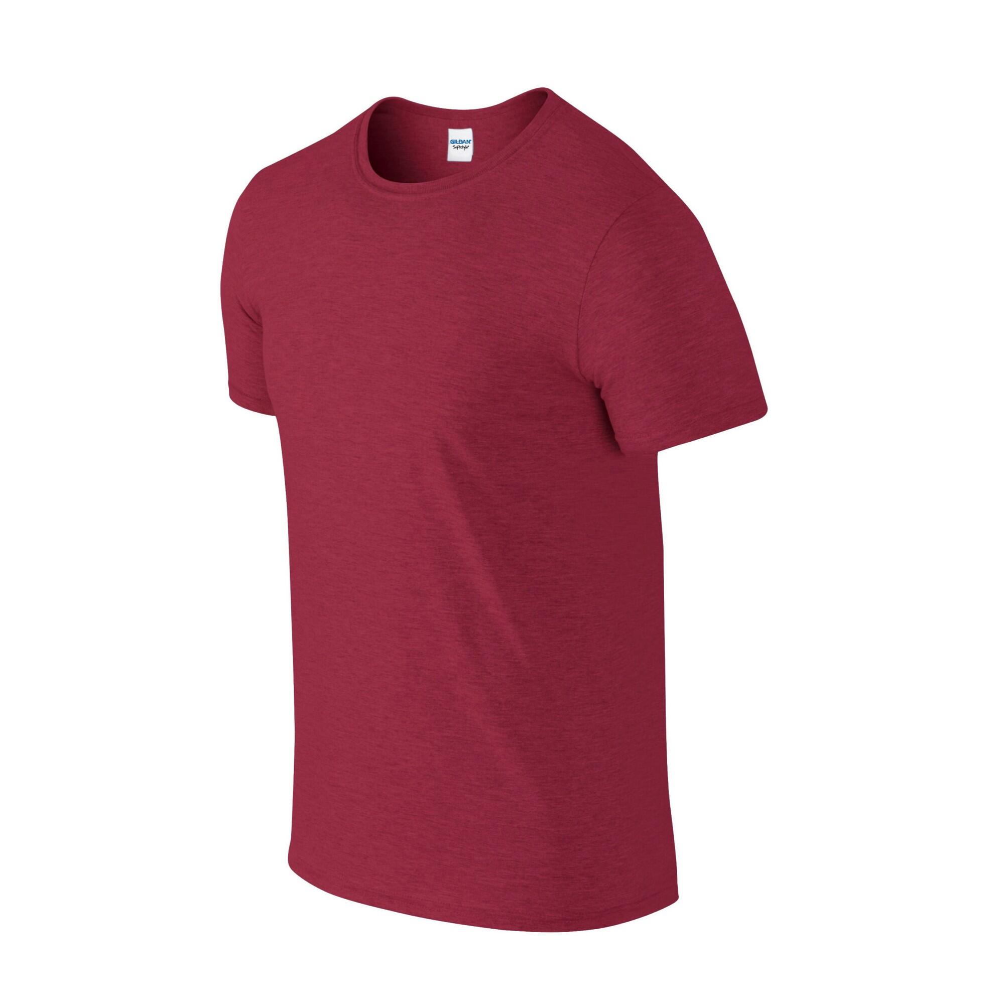 Tshirt SOFTSTYLE Adulte (Rouge Foncé Chiné) 3/3