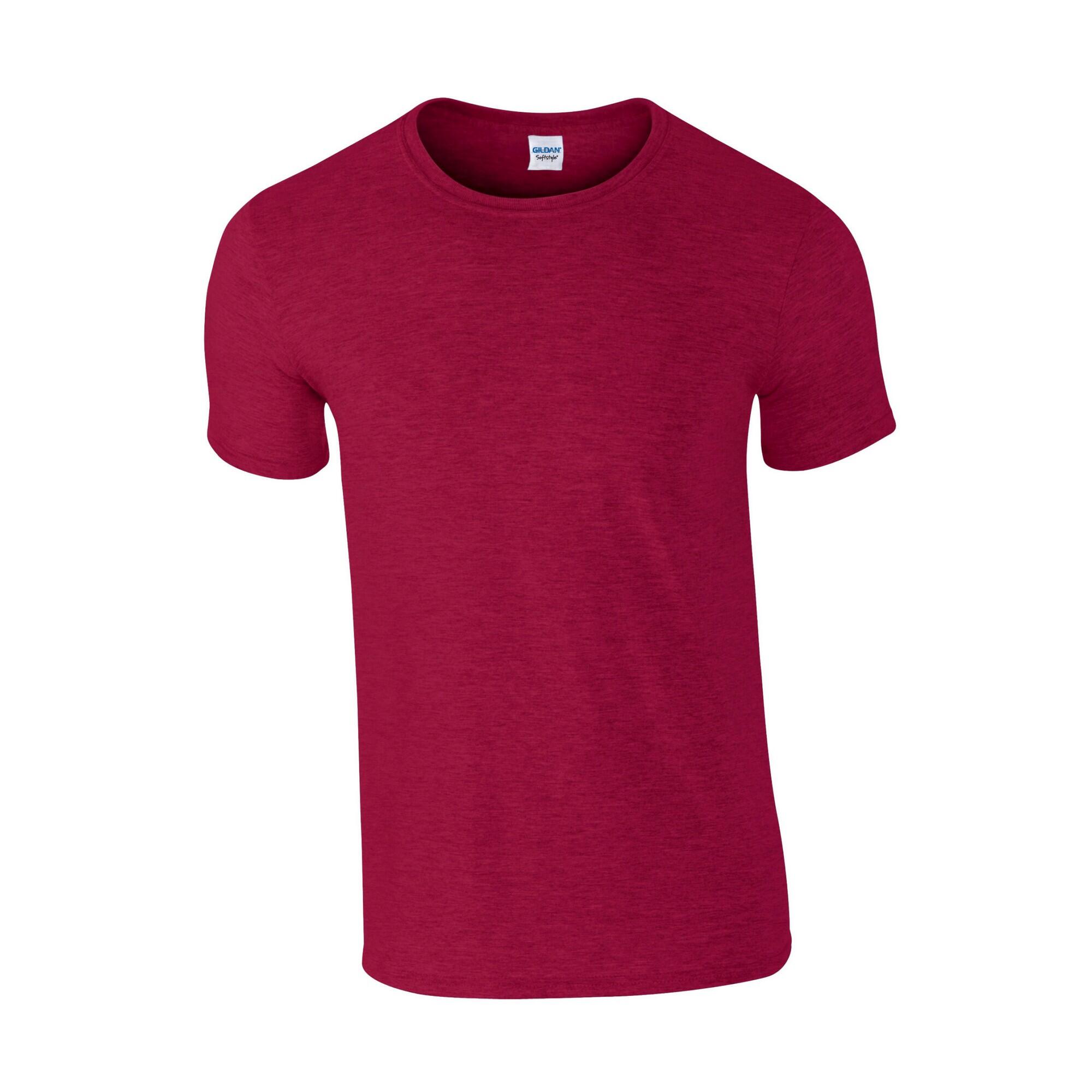 Gildan - Tshirt Softstyle Adulte (rouge Foncé Chiné) - T-shirt Manches Courtes - Rouge - 48 Xl - Decathlon