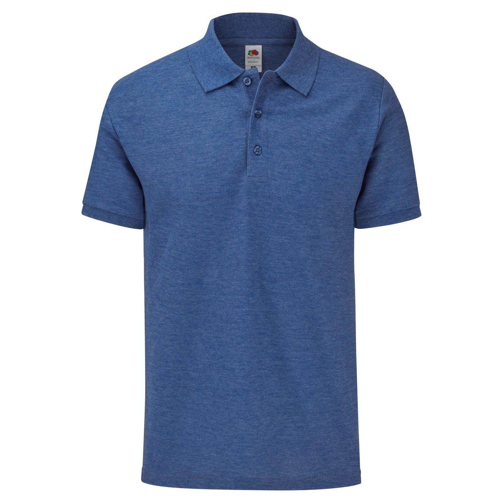 Fruit Of The Loom - Polo Manches Courtes Homme (bleu Roi Chiné) - T-shirt Manches Courtes - Bleu - 52 2xl - Decathlon