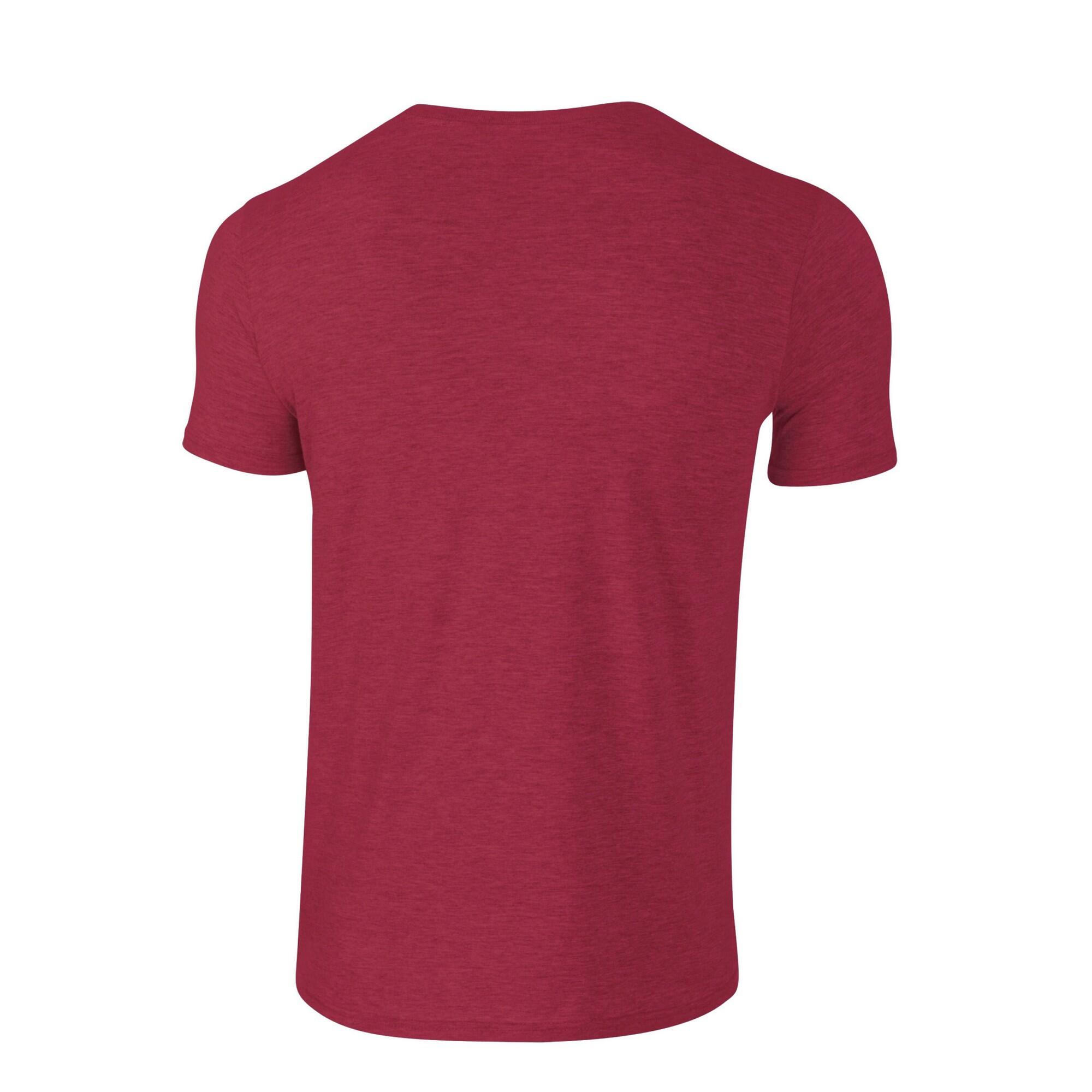 Tshirt SOFTSTYLE Adulte (Rouge Foncé Chiné) 2/3