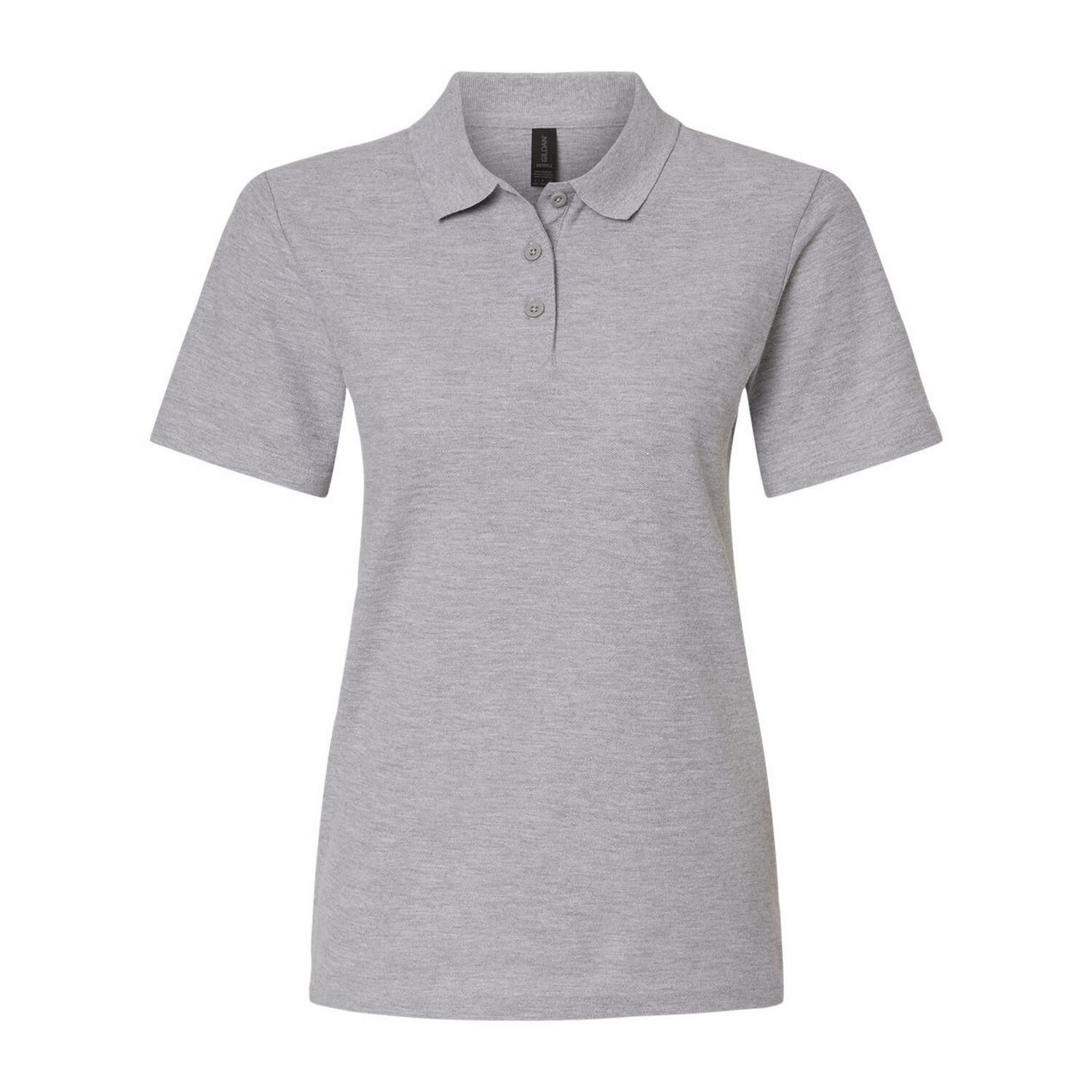 Camisa pólo softstyle pique para senhora/senhora sports grey