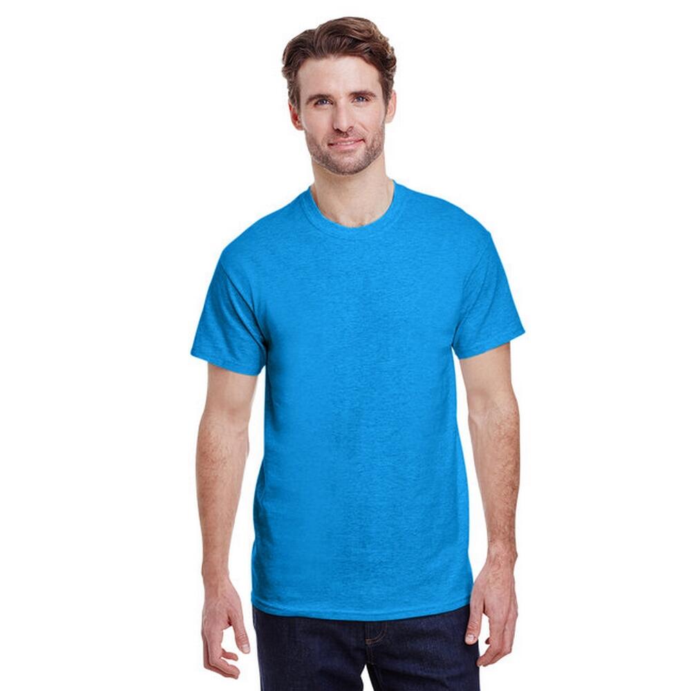 Maglietta Maniche Corte Adulto Unisex Gildan Heavy Cotton Blu Zaffiro Erica 3/4