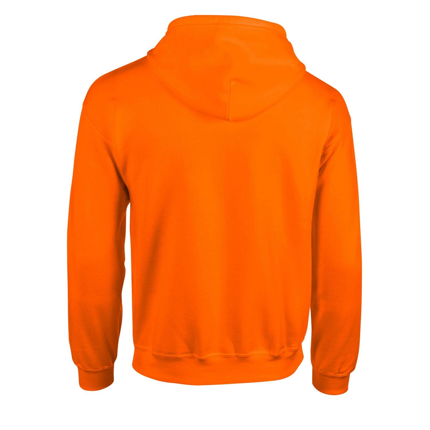 Felpa Con Cappuccio E Zip Intera Adulto Unisex Gildan S Arancione 2/3