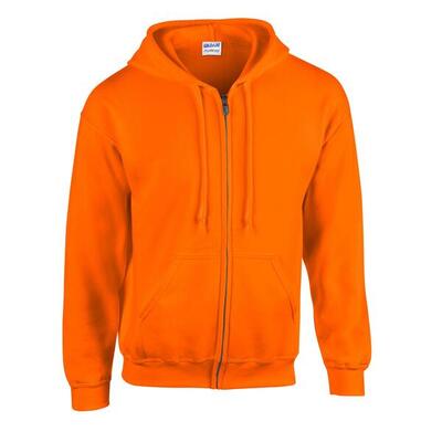 Unisex adult heavy blend full zip hoodie (veiligheid groen)