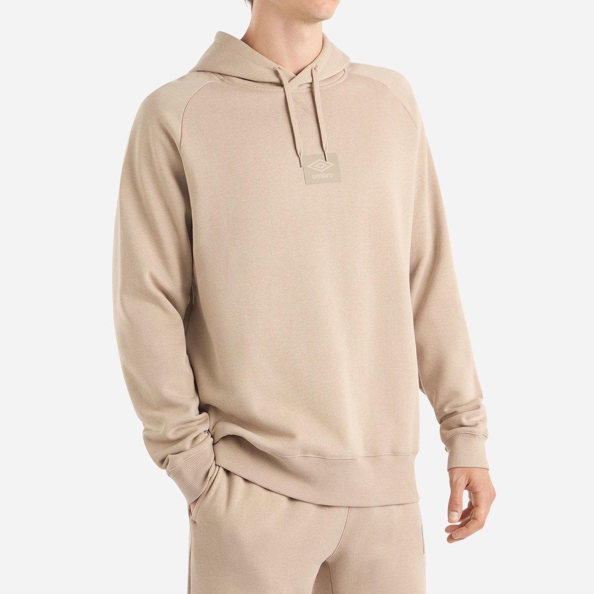 UMBRO Mens Small Logo Hoodie (Simply Taupe)