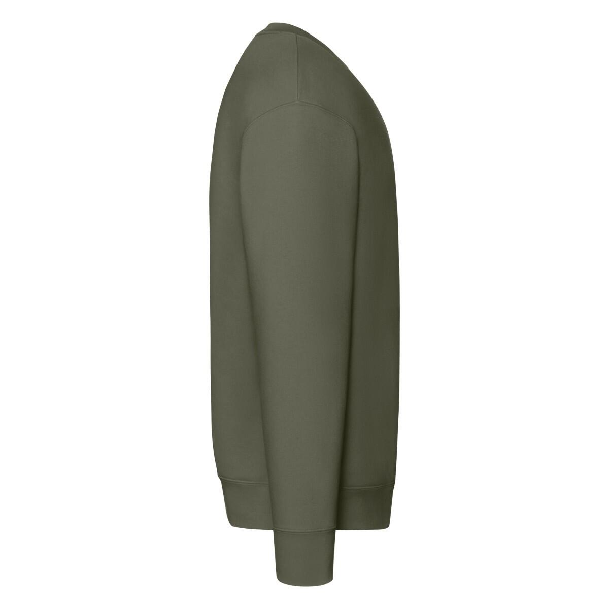 Heren Premium Ingelegd Sweatshirt (Klassieke Olijf) 3/3