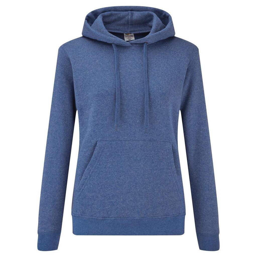 Ladies Lady Fit Hooded Sweatshirt / Hoodie (Heather Royal)