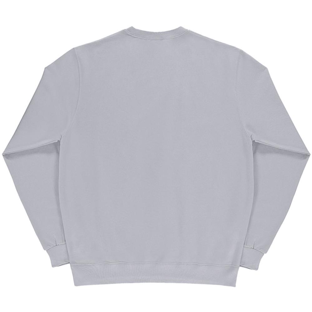 Sudadera de manga larga con cuello redondo para mujer Azul claro 2/2