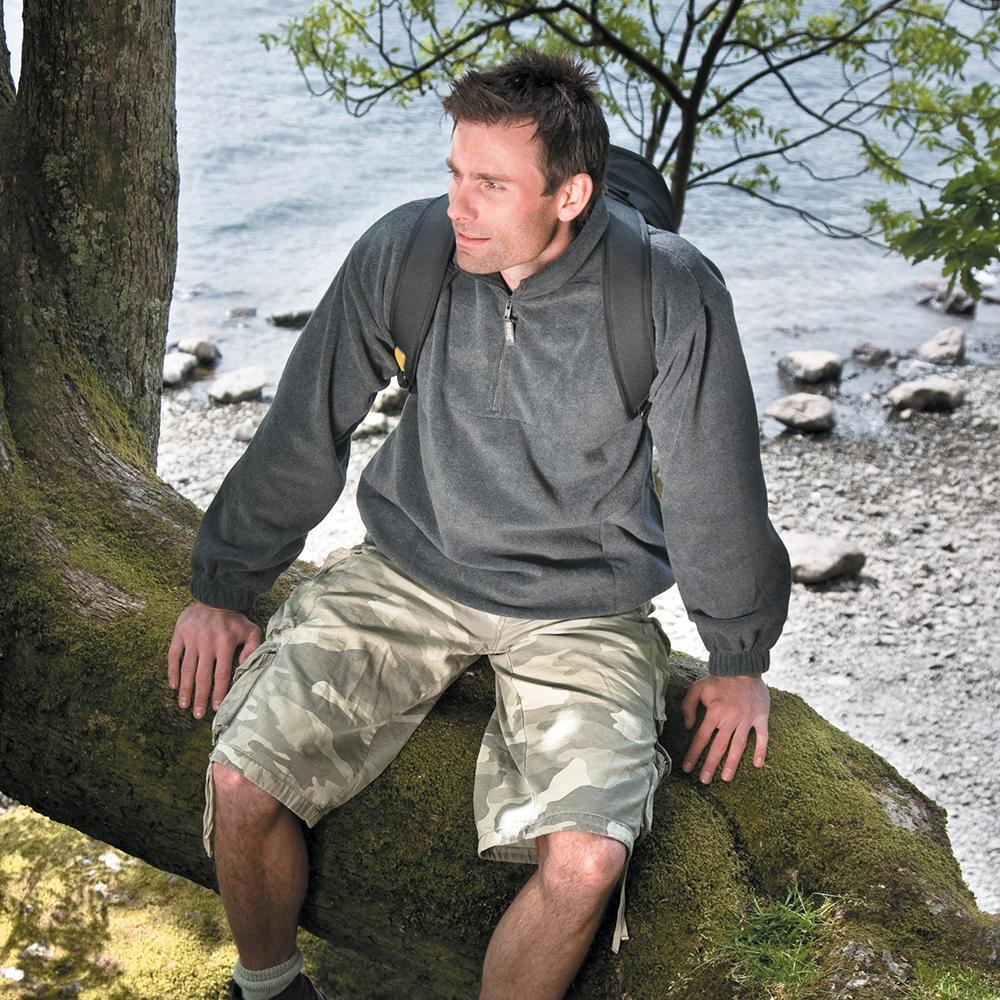 Polaire Nondoublé Active Pour Homme (Gris) 3/4