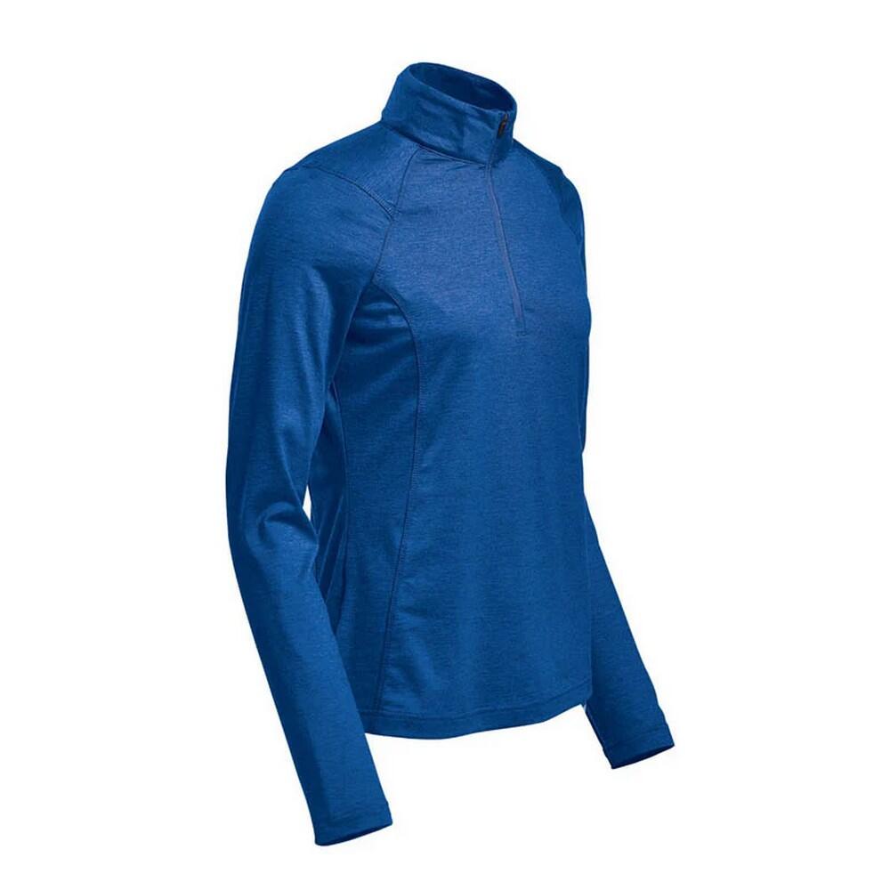 Pulôver Milano com um quarto de fecho para senhora/senhora (Azul clássico/Clima) 4/4