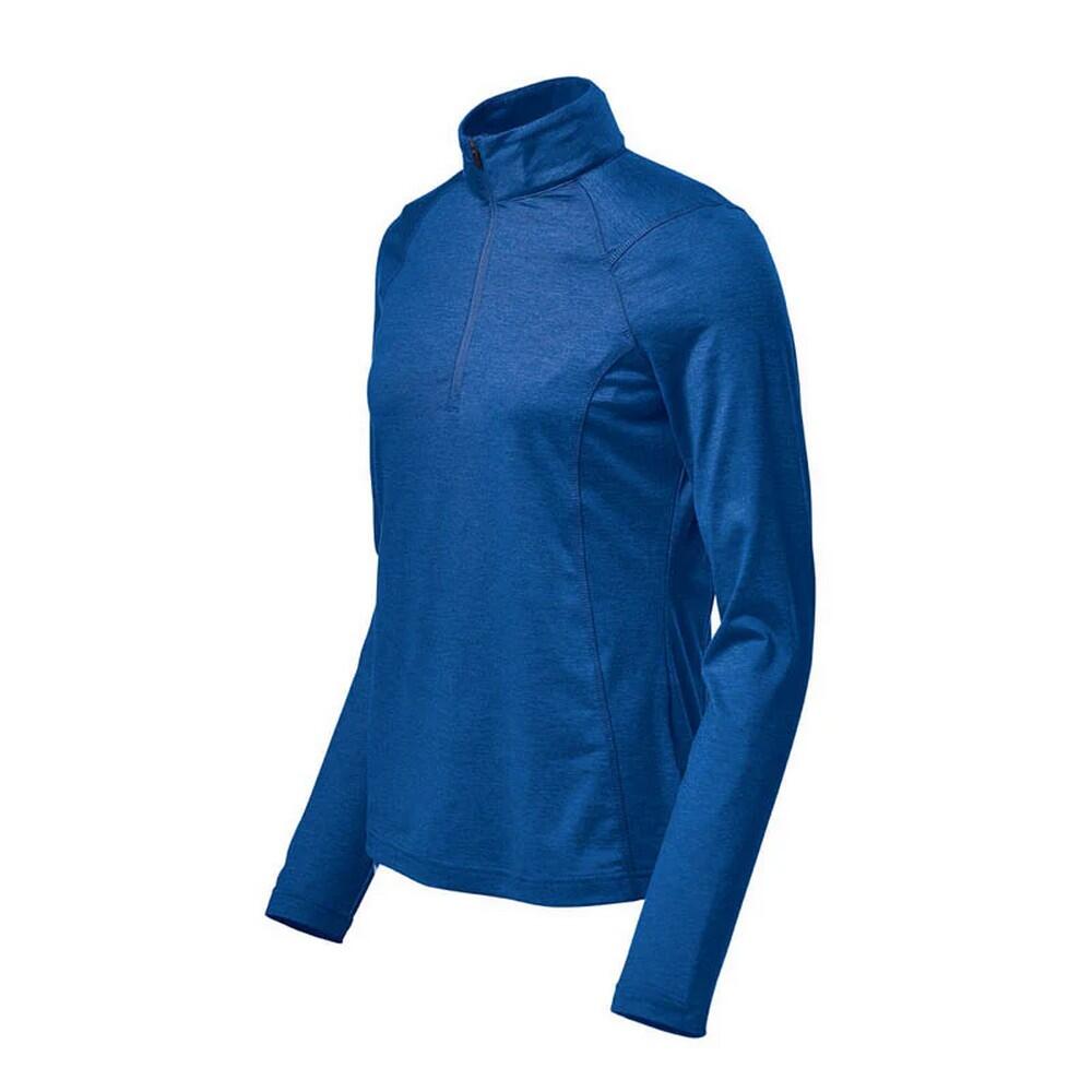Pulôver Milano com um quarto de fecho para senhora/senhora (Azul clássico/Clima) 3/4