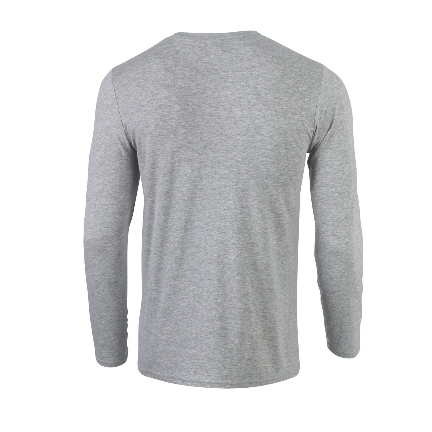 Camiseta Softstyle de Manga Larga para Adultos Unisex Gris Deportivo 2/3
