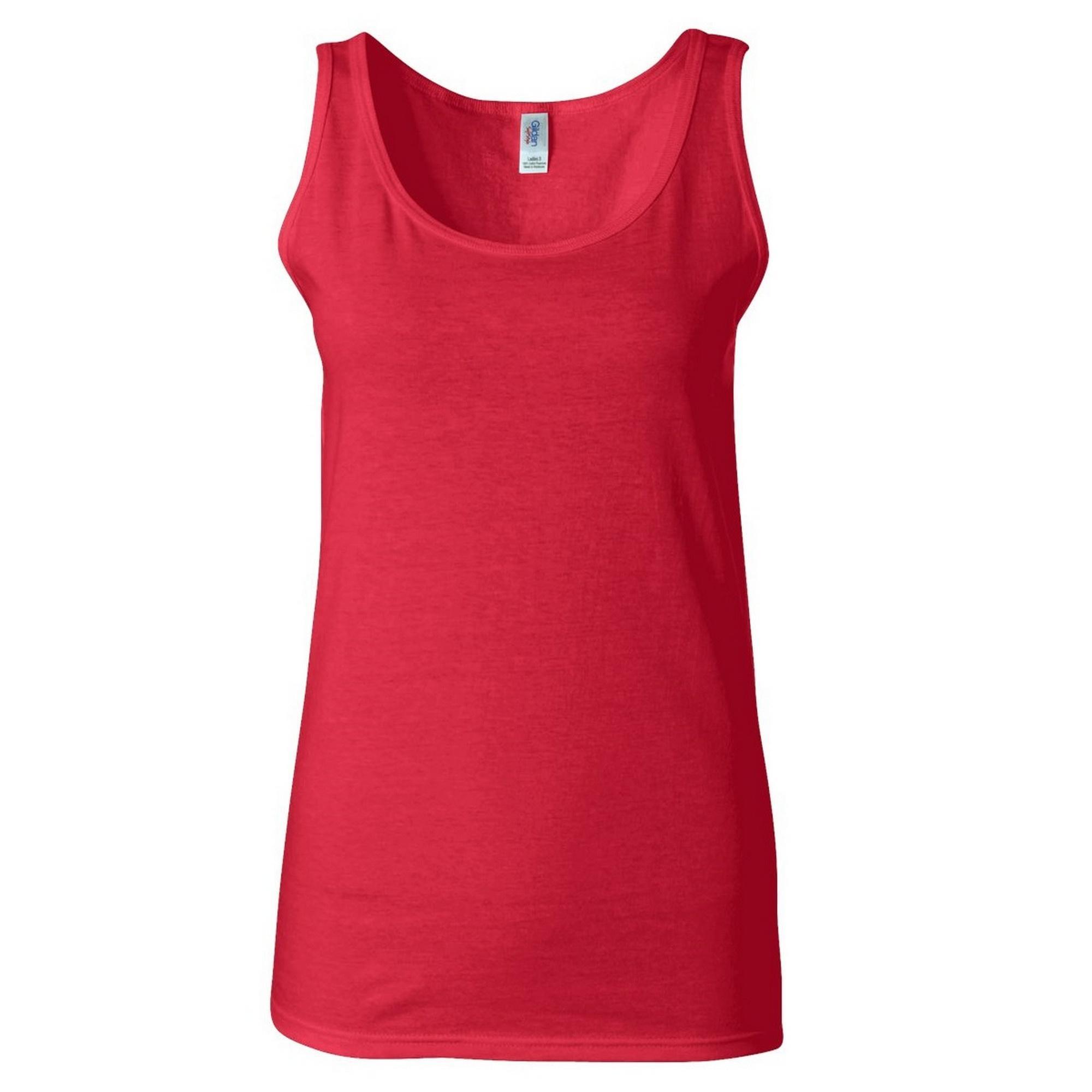 GILDAN Camiseta de tirantes larga para chica Rojo cereza