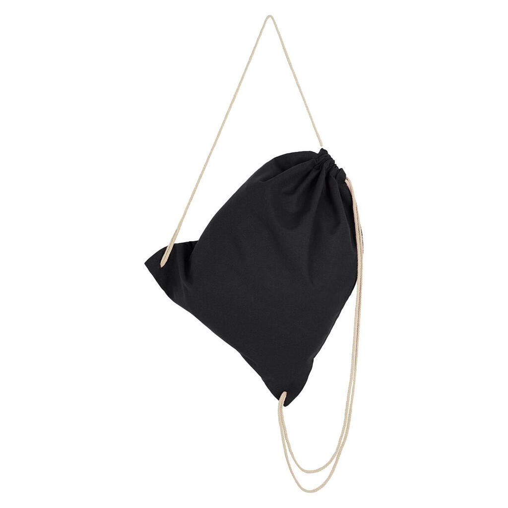 Cotton Drawstring Bag (Black)