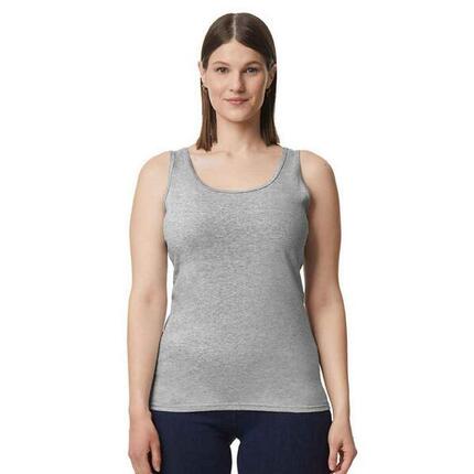 Débardeur Motif/style Uni SOFTSTYLE Femme (Gris)