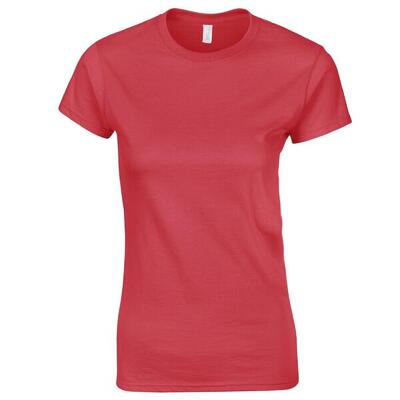 Dames zachte stijl korte mouw tshirt (antiek kersenrood)