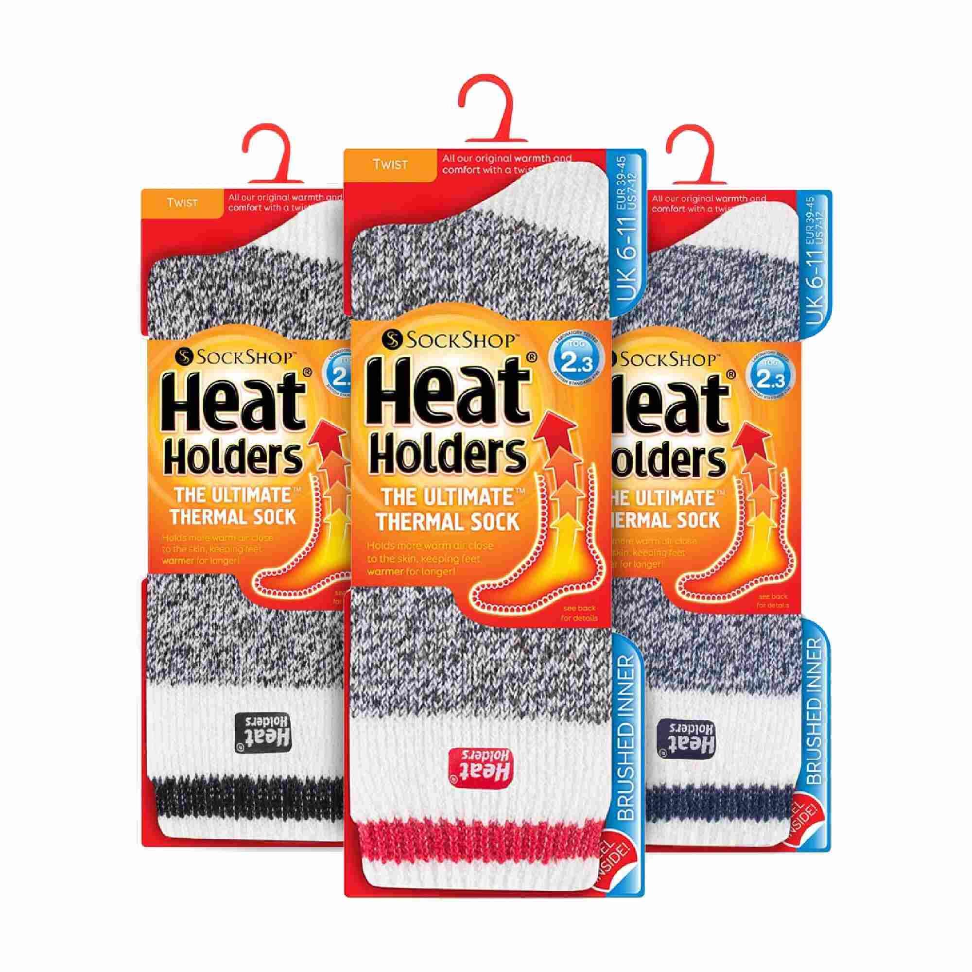 Heat Holders - Calzini Termici Intrecciati Uomo 3 Paia di calze calde. 2/6