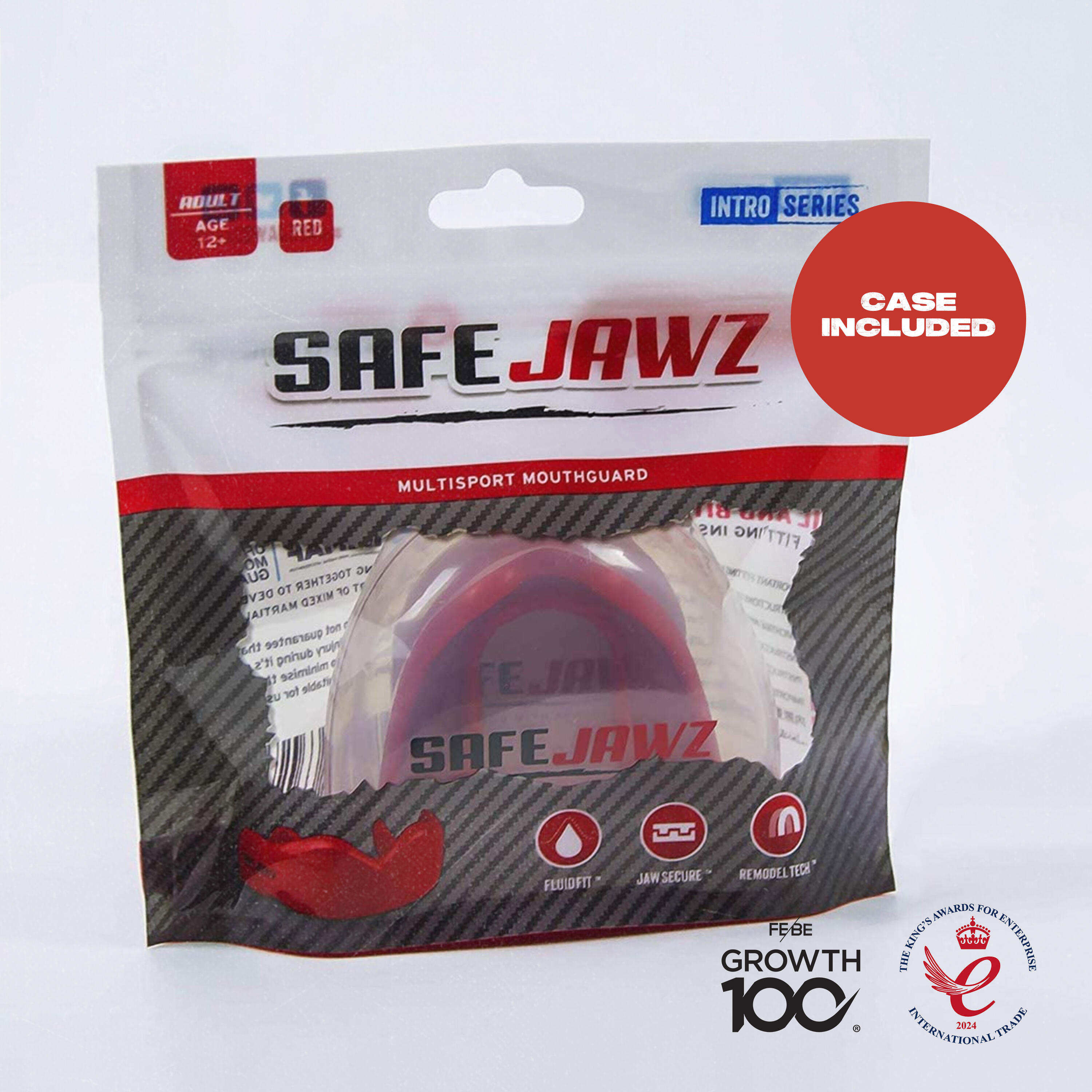 Protector Bucal Para Niños Safejawz Intro Series Rojo 5/6