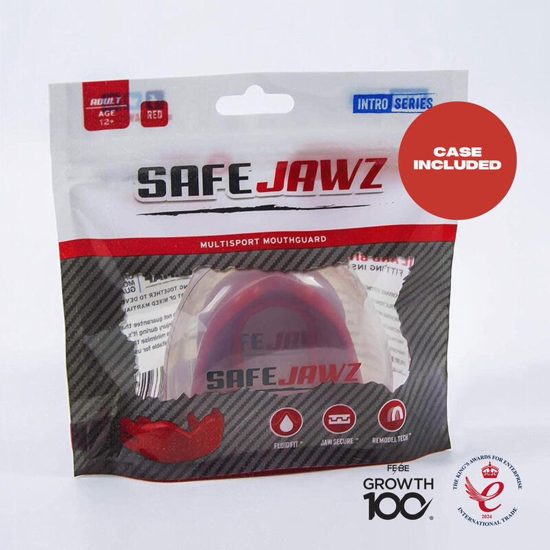 Protège dents pour adulte SafeJawz Intro Series Rouge