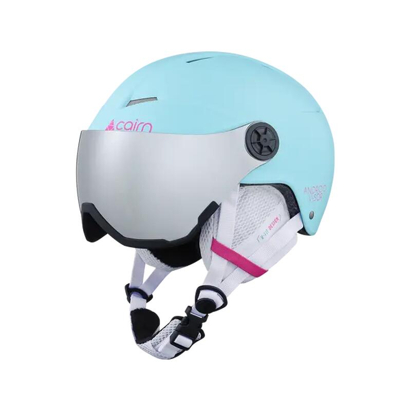 CAIRN Casque de ski Junior ANDROID VISOR J - TURQUOISE NEON PINK