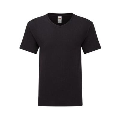 Heren iconic 150 v hals tshirt (zwart)