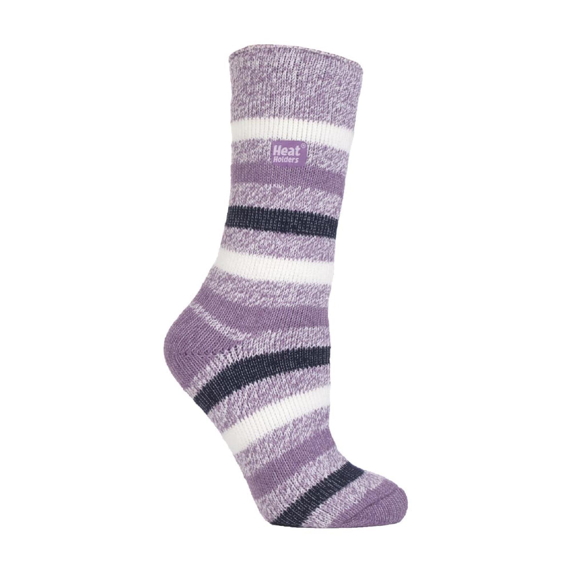 HEAT HOLDERS Ladies Twist Patterned Thick Winter Thermal Socks