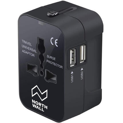 Adaptateur universel de voyage avec 2 ports USB - Prise de voyage - de +150 pays