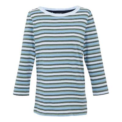 Dames baylette ii gestreept tshirt (roze fusion/wit)