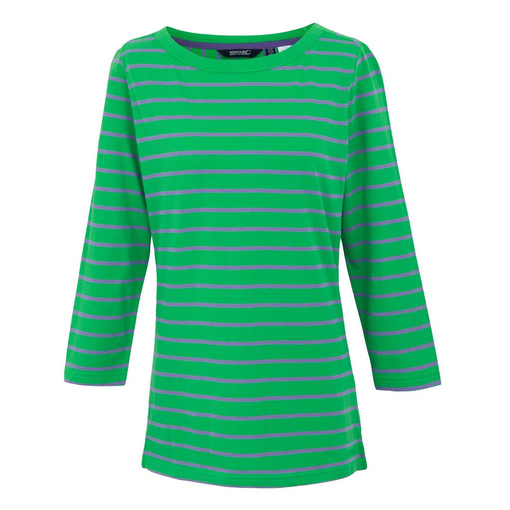 Womens/Ladies Baylette II Striped TShirt (Green)