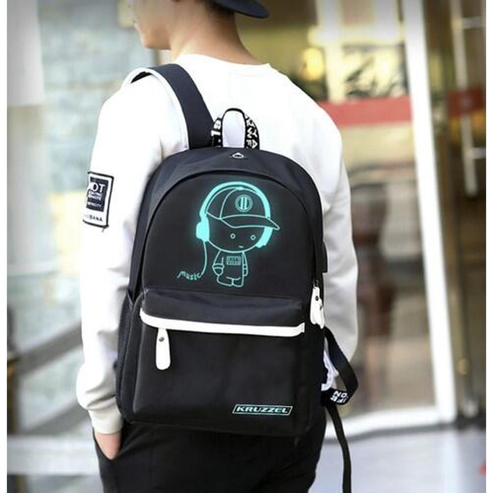 Rucsac școală băieți, 19L, LED, elemente reflectorizante