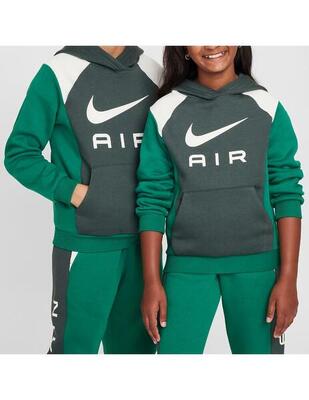 Felpe con cappuccio in pile per bambino Nike moda air hoodie Verde