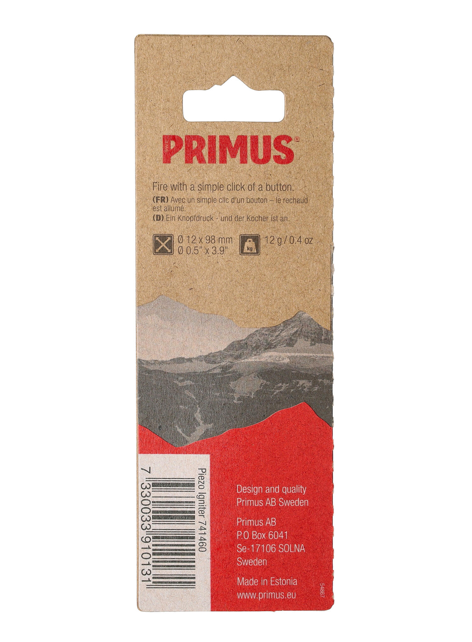Allumeur Primus Piezo Igniter Stick - Allumage pratique pour réchaud 3/4