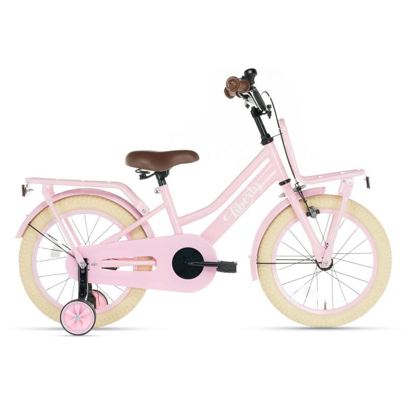 Cortego Liberty Meisjesfiets 16 inch Roze Kinderfiets met zijwielen