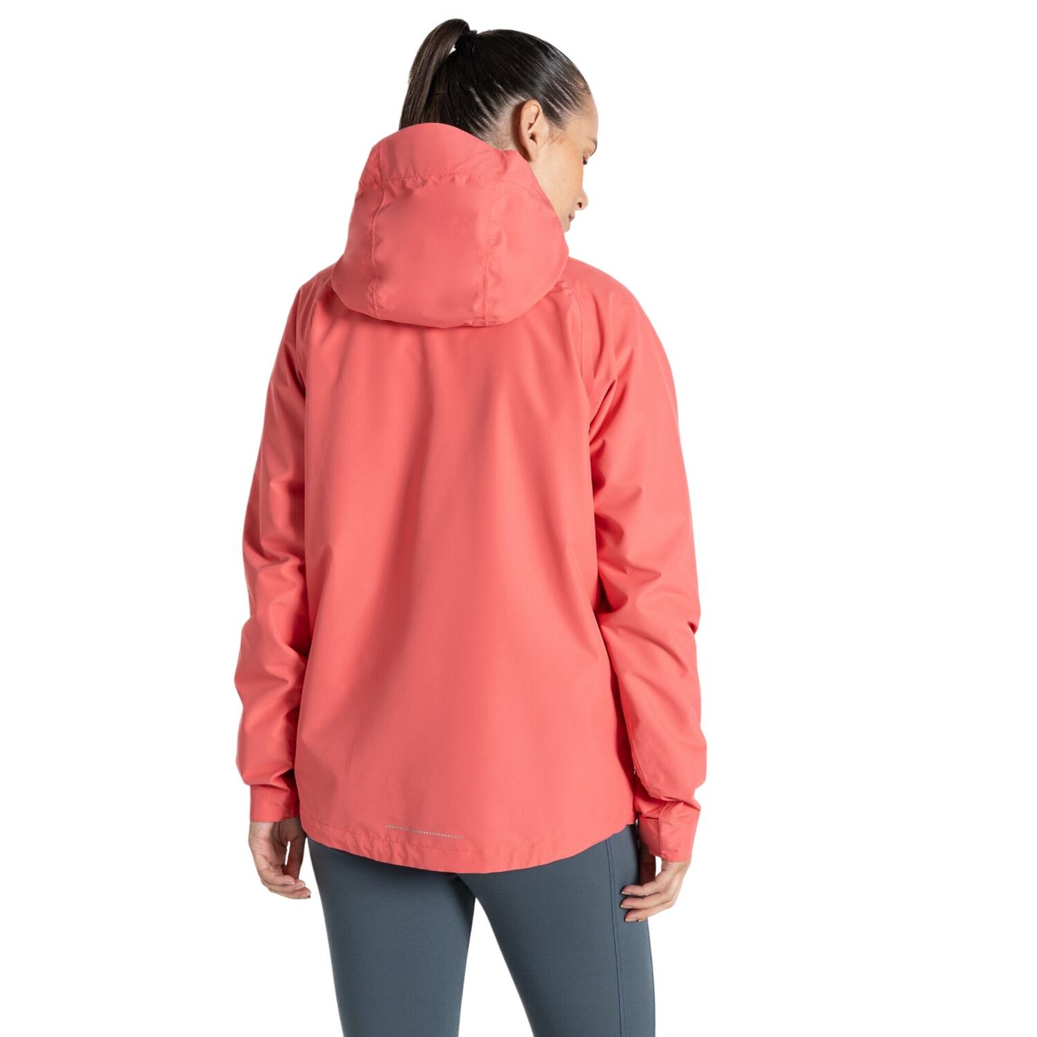 Chaqueta Impermeable Ossus para Mujer Coral Oscuro 2/4