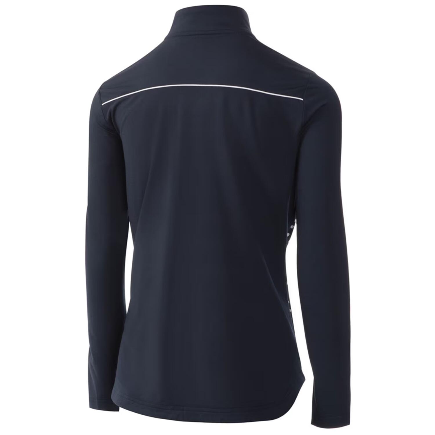 Pullover Abgerundeter Saum für Damen Marineblau/Weiß 2/4
