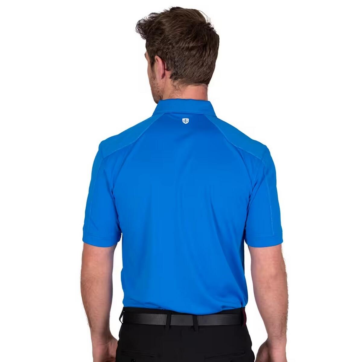 Poloshirt Abgesteppt für Emblem Herren Hellblau 2/3