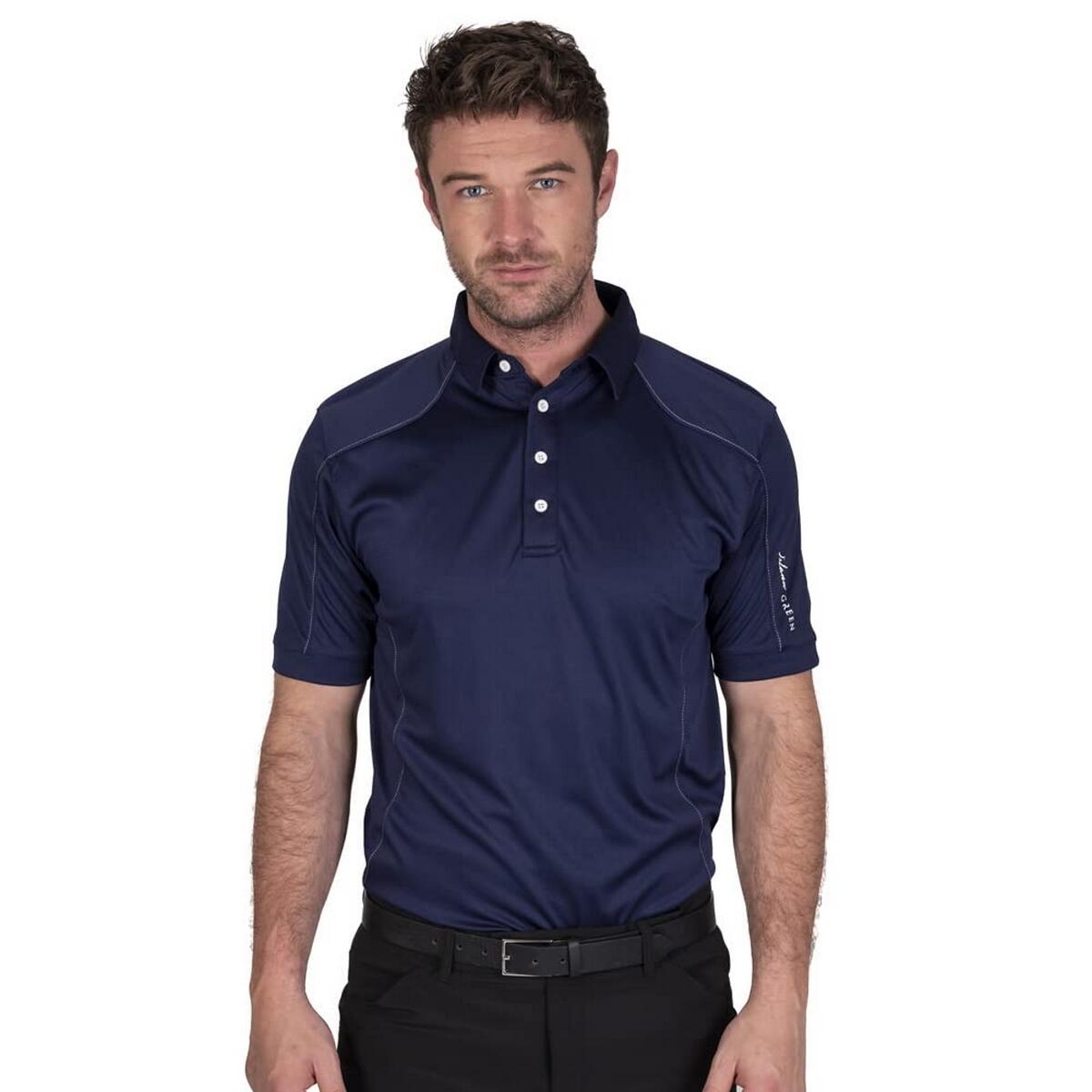 Poloshirt Abgesteppt für Emblem Herren Marineblau 3/3